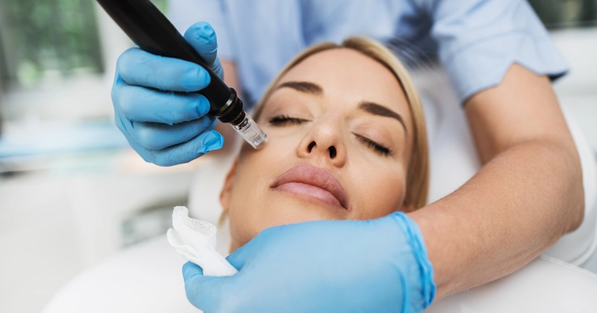 Women taking Microneedling in St. Louis, MO